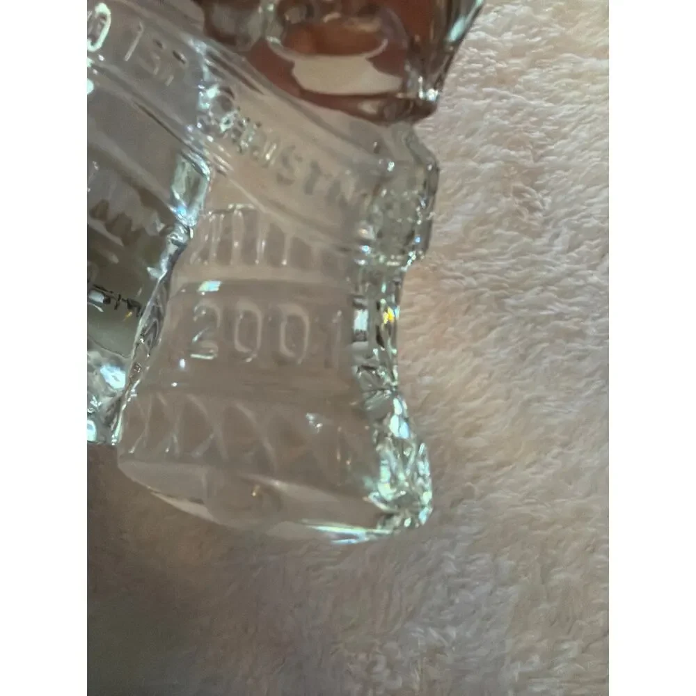 Waterford Crystal Our First Christmas Ornament 2001 Bells w/ Box Ireland MIB